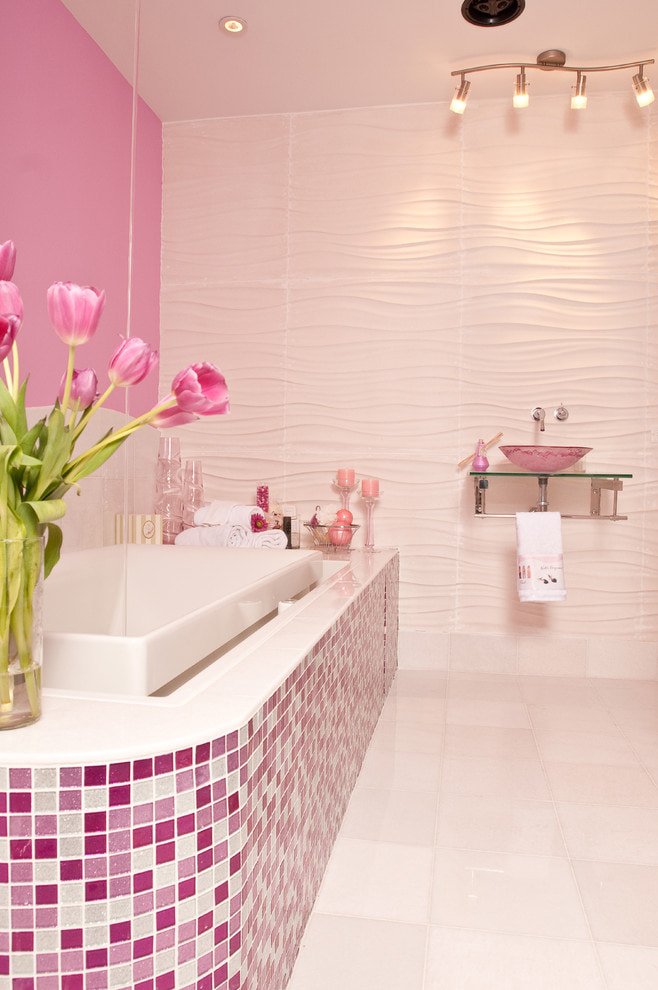 roze badkamer