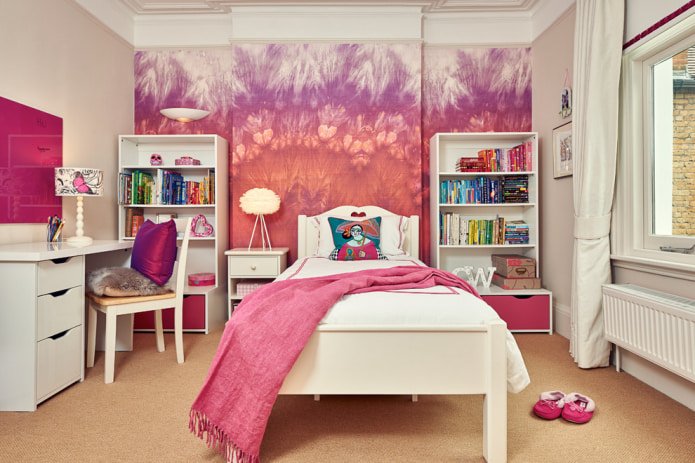 wit en roze kinderkamer