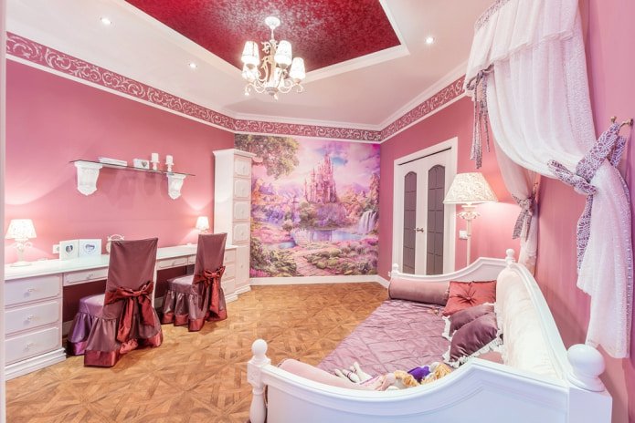 kinderkamer in roze tinten