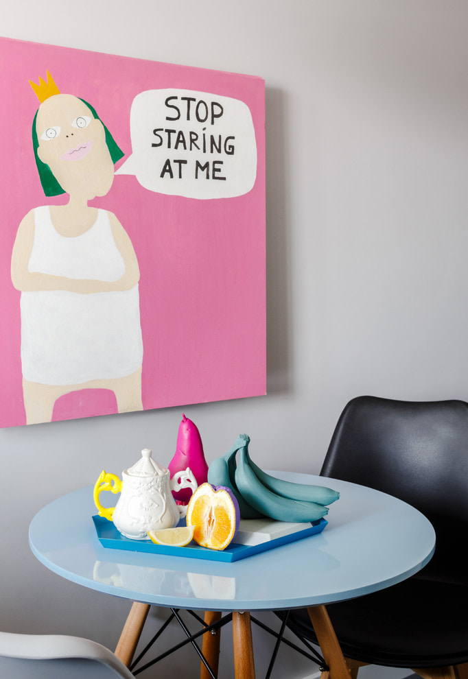 schilderij in roze tinten