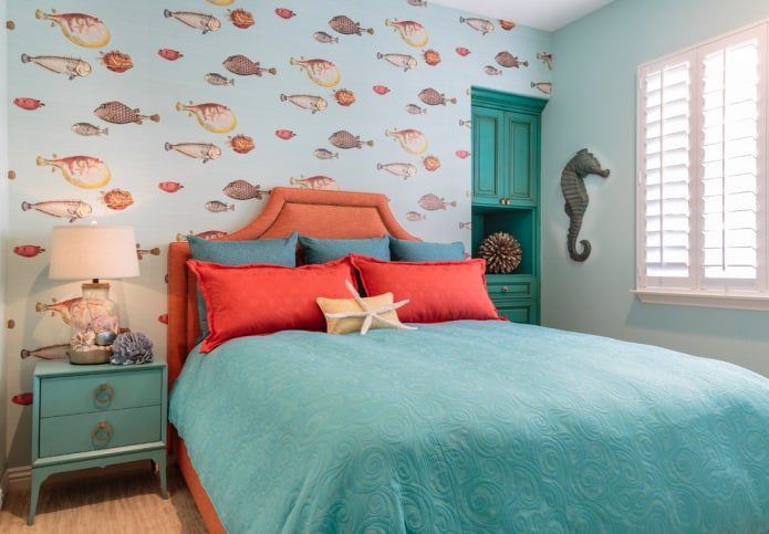 slaapkamer in maritieme stijl