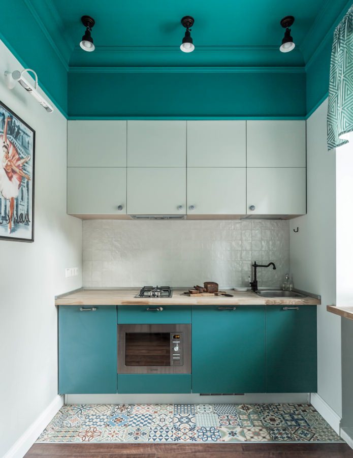 zeegroen plafond