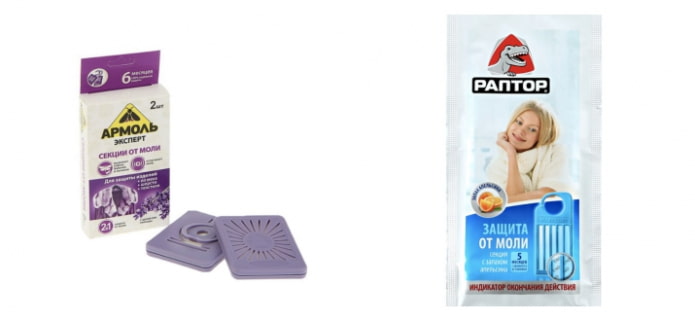 secties voor het vangen van motten