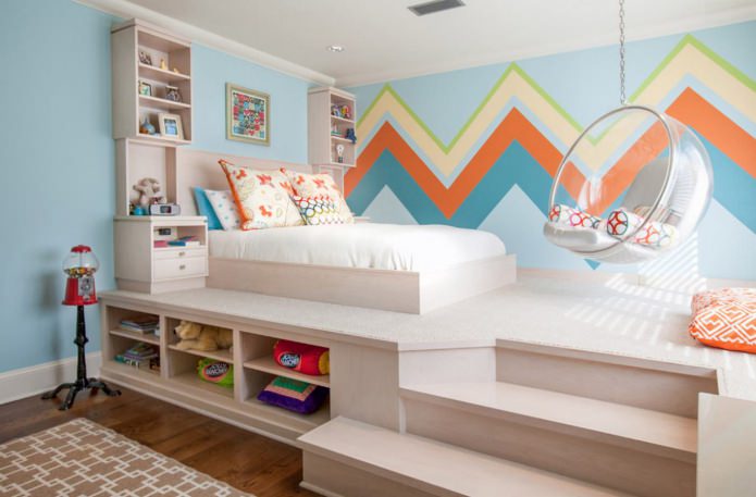 transparante stoel in een kinderkamer