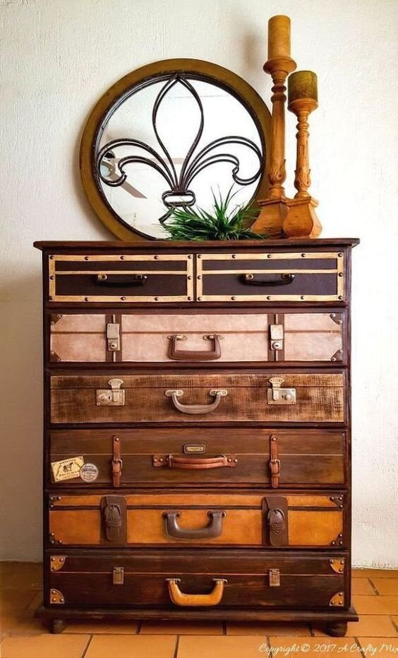 Decoratie ladekast met beslag