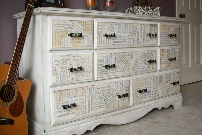 Decoupage met notities
