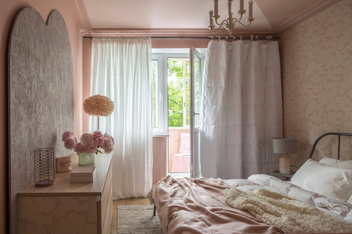 Slaapkamer in roze tinten