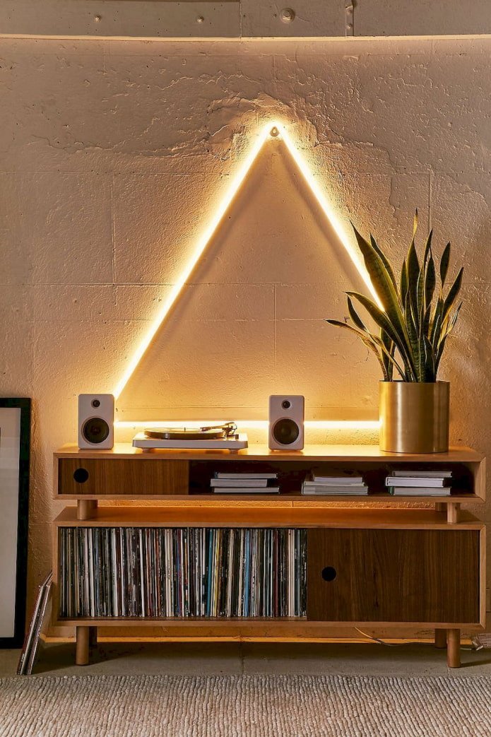 Driehoekige lamp