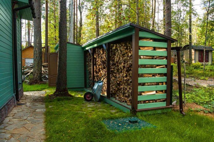 Houten schuurtje