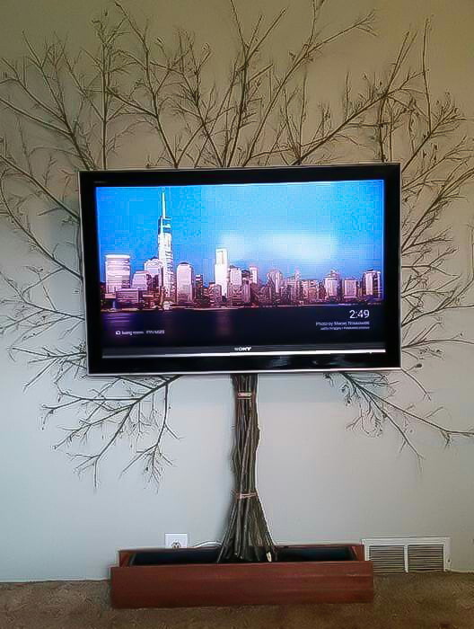 decoratie van de draden van de tv