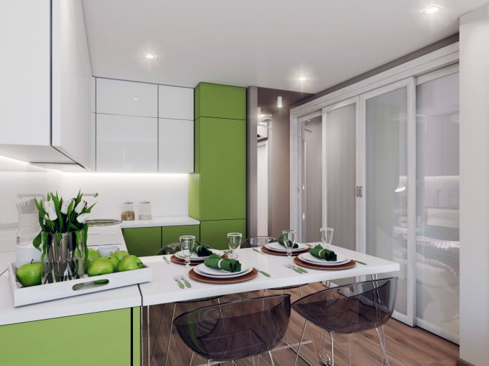 keuken-woonkamerontwerp 18,62 m2