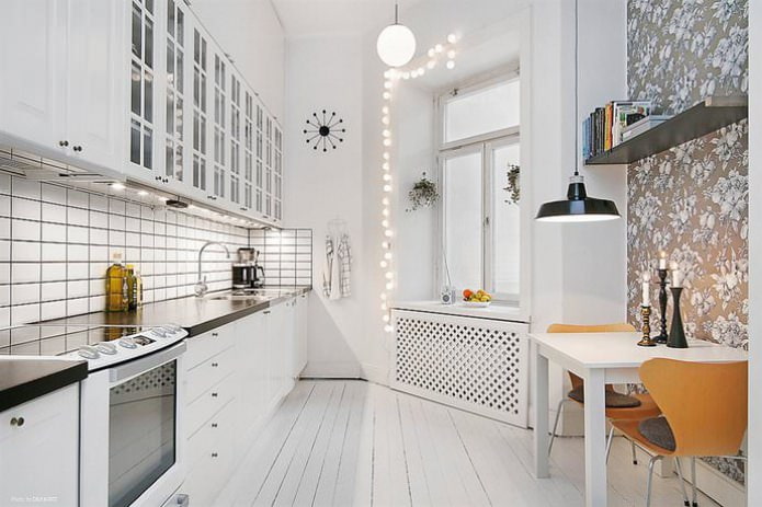Achtergrondontwerp voor een kleine keuken
