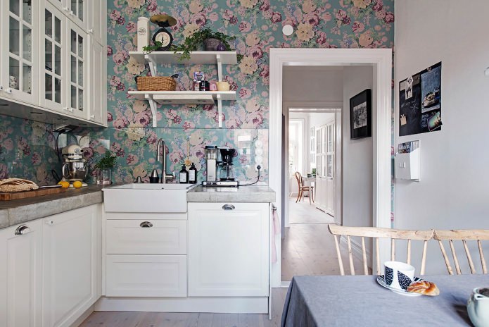 Behangontwerp voor een kleine keuken