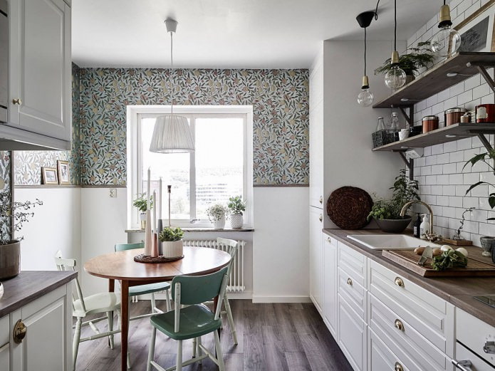 Achtergrondontwerp voor een kleine keuken