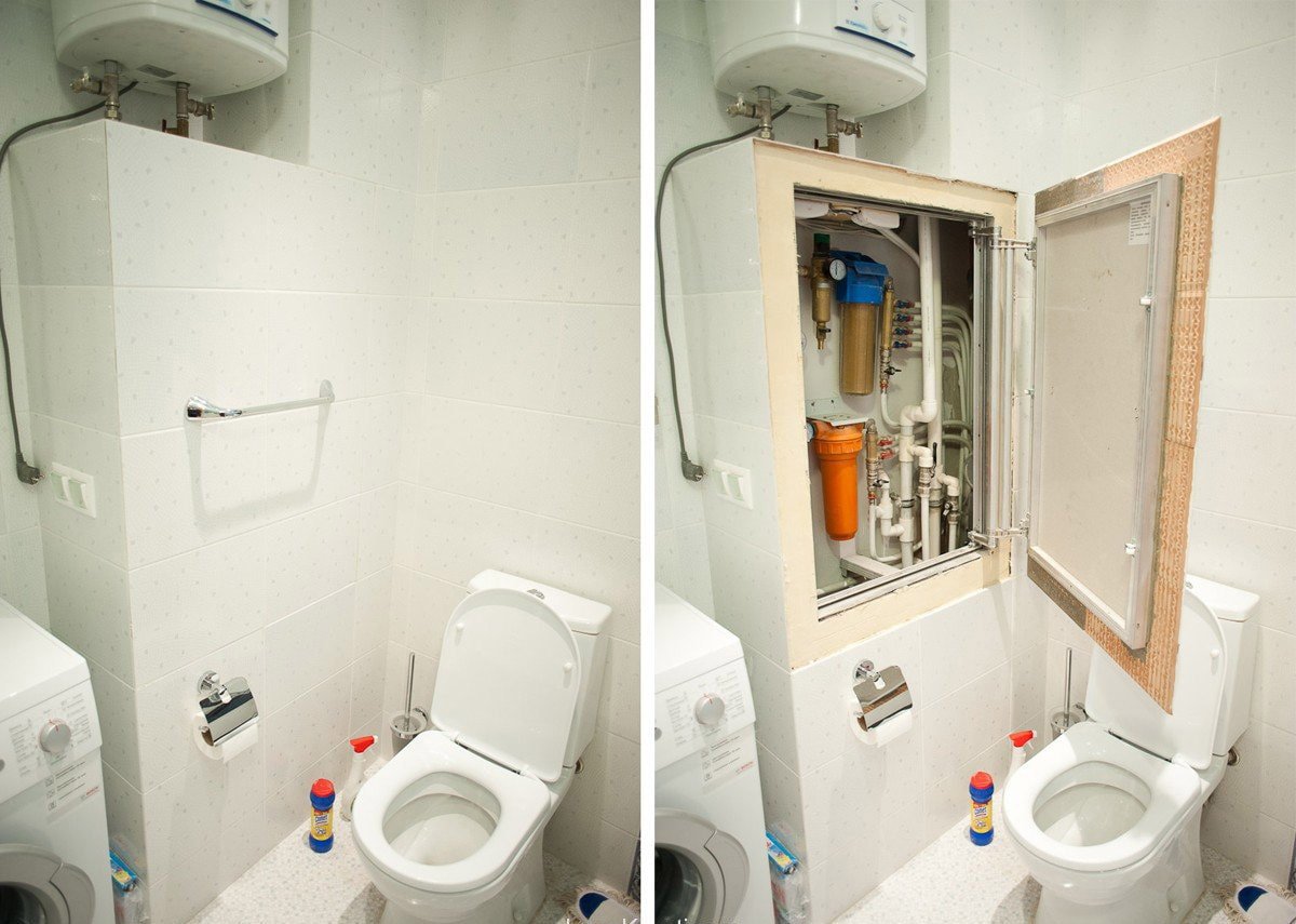 Hoe leidingen in het toilet te verbergen: opties en instructies met foto's en video's