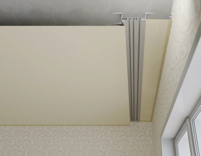 gecombineerde kroonlijst in het plafond