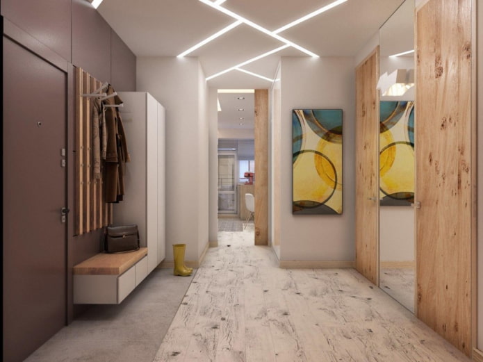 schilderij in het interieur van een moderne gang