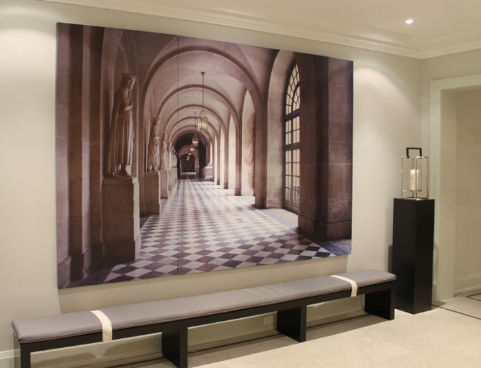 3D-canvas in het interieur van de gang