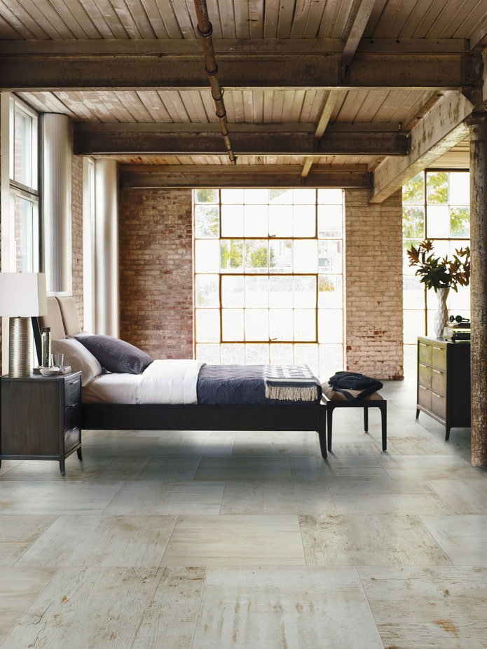 slaapkamer in loftstijl