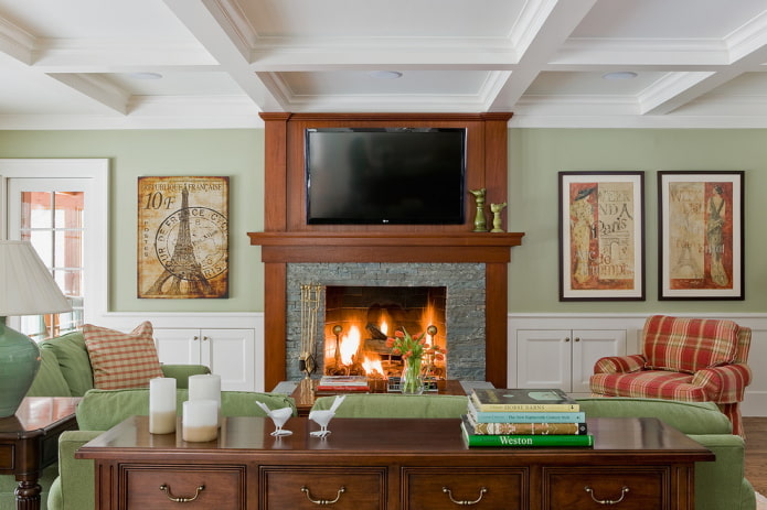 witte cassettestructuur in het interieur