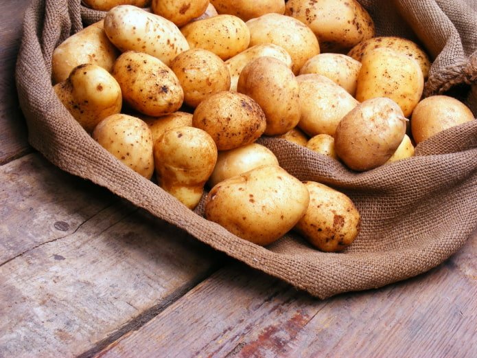 Aardappelen in een zak