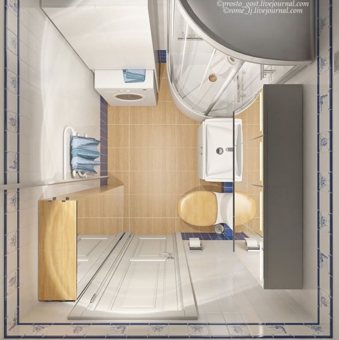 badkamer uitzicht van bovenaf