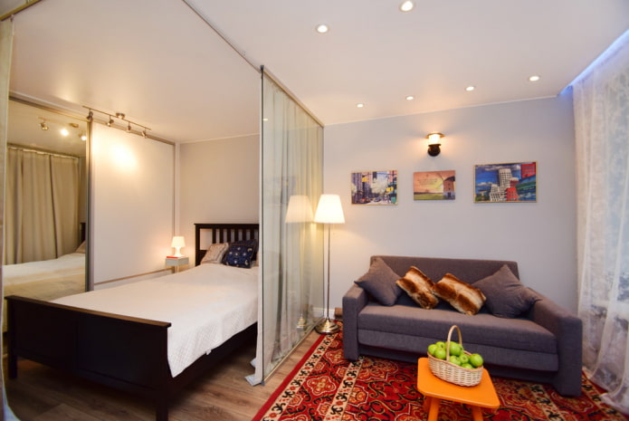 Woonkamer en slaapkamer