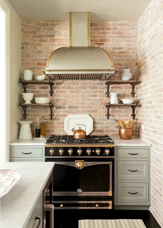 metselwerk in het keukeninterieur