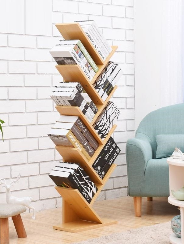 visgraatboekenplanken in het interieur