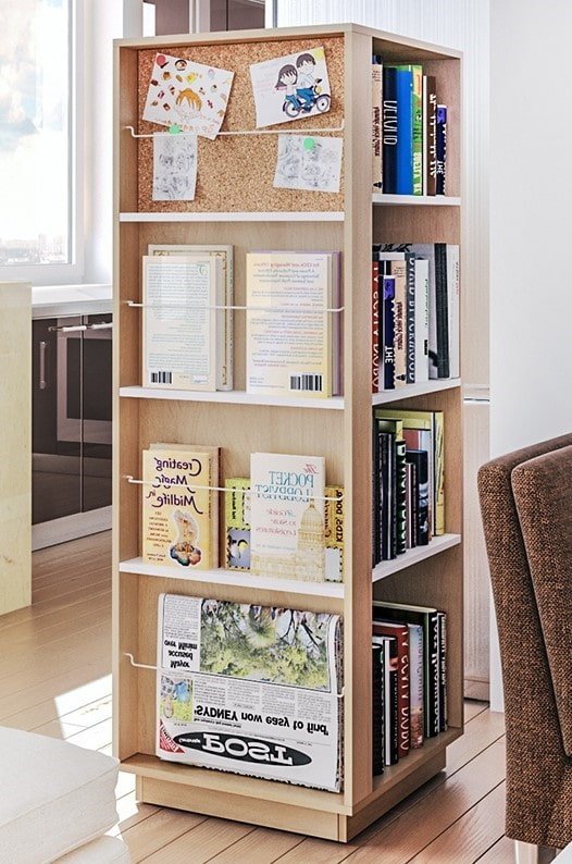 boekenplankstandaard in het interieur
