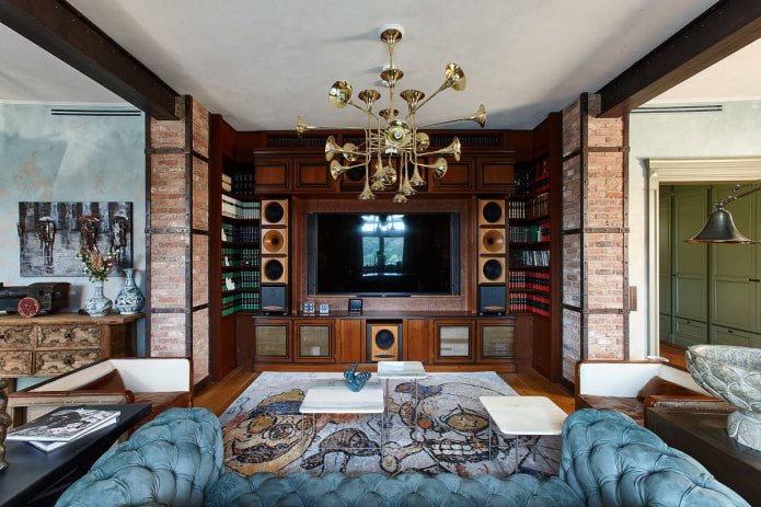 baksteen in het interieur