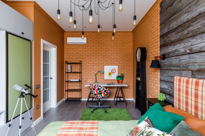 meubels in het interieur van een kinderkamer in industri?le stijl stijl