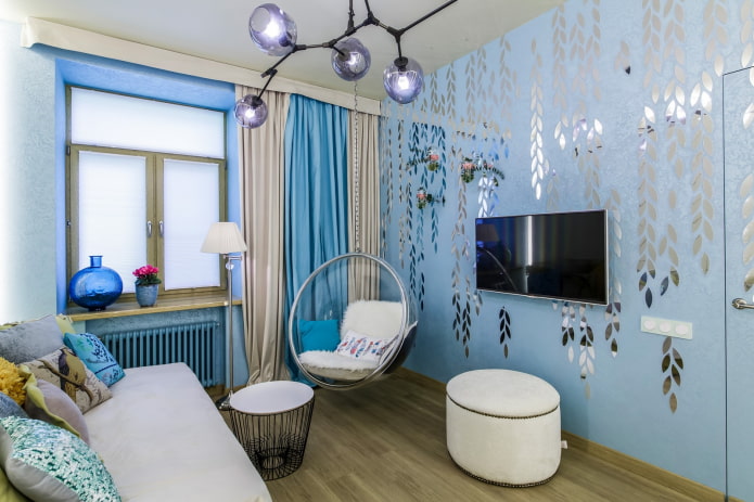 slaapkamer voor tienermeisjes in hightech-stijl