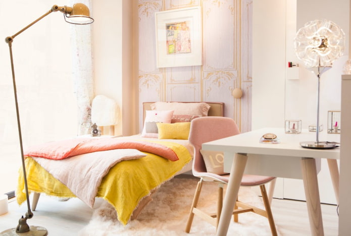 tienermeisjeskamer in Scandinavische stijl