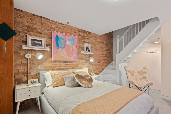 interieur van een tienerkamer in loftstijl