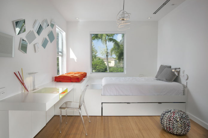 tienerkamer in minimalistische stijl