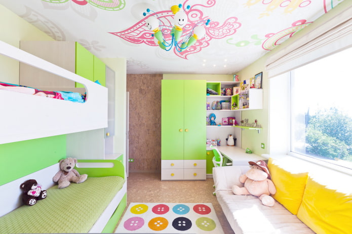 slaapkamerdecoratie voor twee meisjes