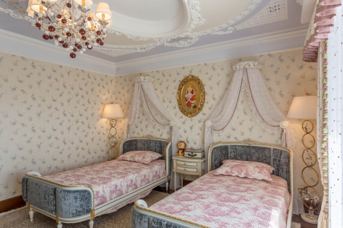 decoratie van een slaapkamer voor twee meisjes