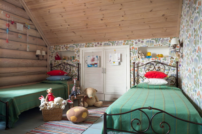 kinderkamer op zolder voor twee