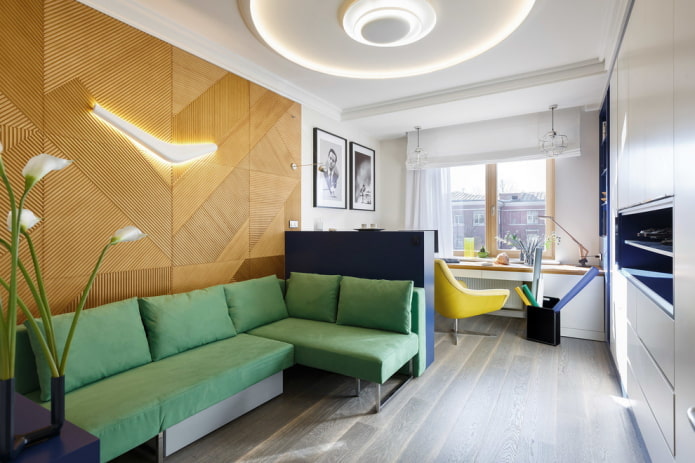 zonering van een slaapkamer voor een tienerjongen