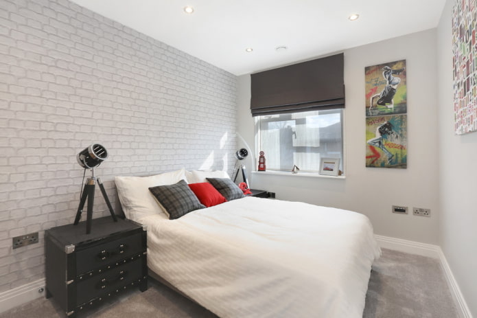 kleurenschema van een slaapkamer voor een tienerjongen