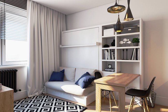 studio 18 m? in een moderne stijl