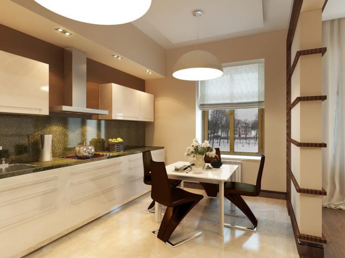 keukeninterieur in beige en bruine tinten