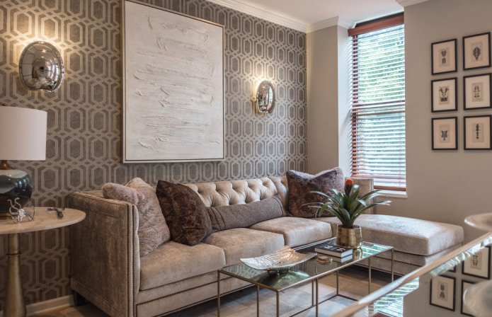 cacao-kleurig behang