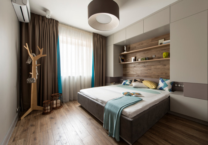Lang gordijn in de slaapkamer