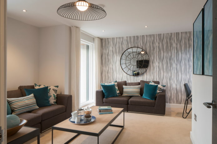 bruin en turquoise combinatie