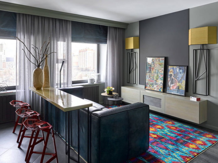 interieur met een licht tapijt