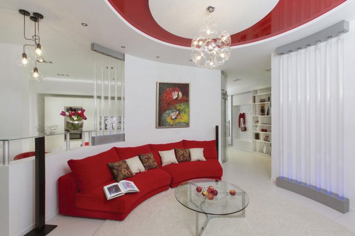 witte vloer en rond plafond