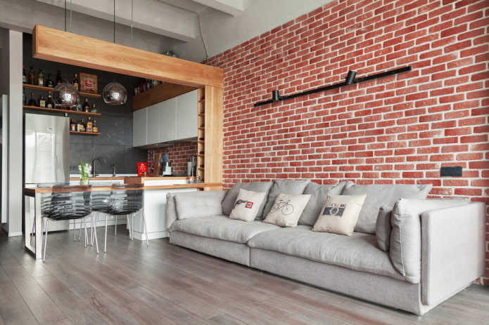 loft in de keuken-woonkamer
