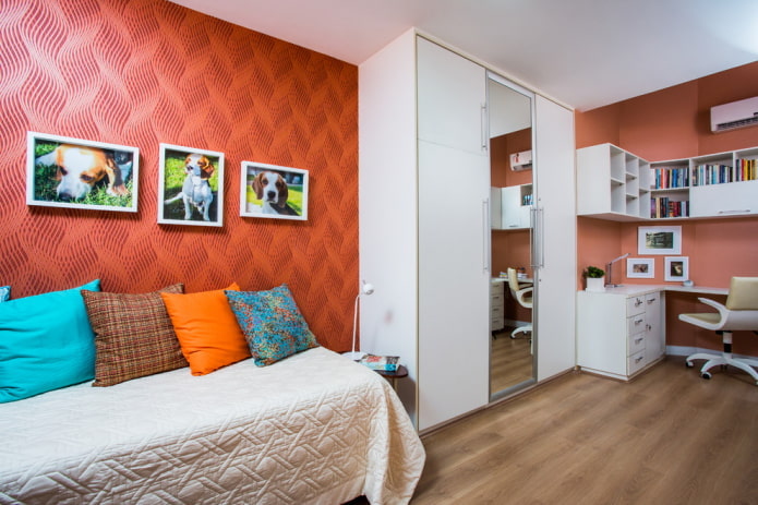 rode kleur van de muren